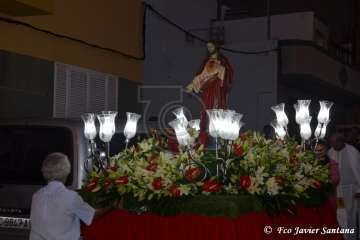  Procesión sin presencia policial en Ojos de Garza (Foto TA)